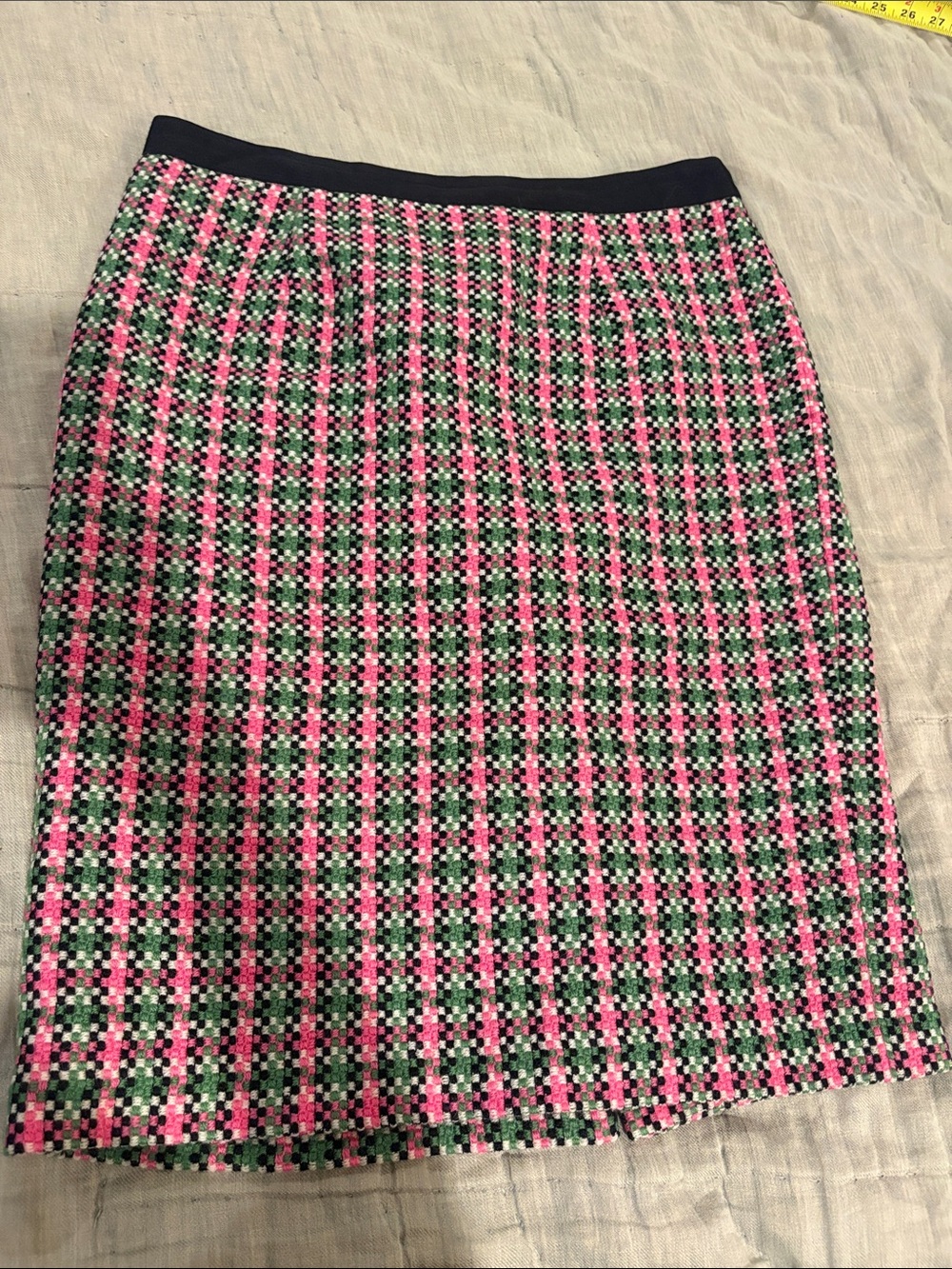 Women’s Pink & Green Patterned Knit Skirt Boden 10R